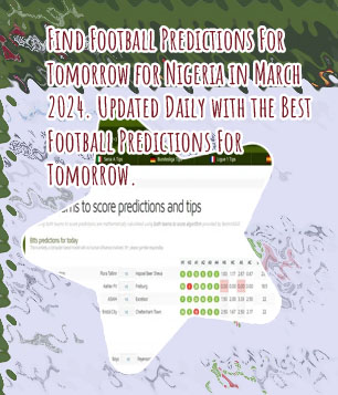 Tomorrows predictions for all football games